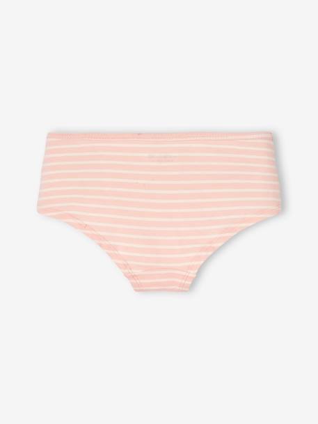 Lote de 5 shorties, para menina rosa-pálido 