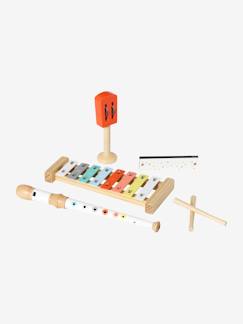 Brinquedos-Primeira idade-Música-Conjunto de 4 instrumentos musicais, em madeira FSC®