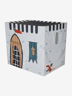 Brinquedos-Tenda em forma de castelo, em tecido e madeira