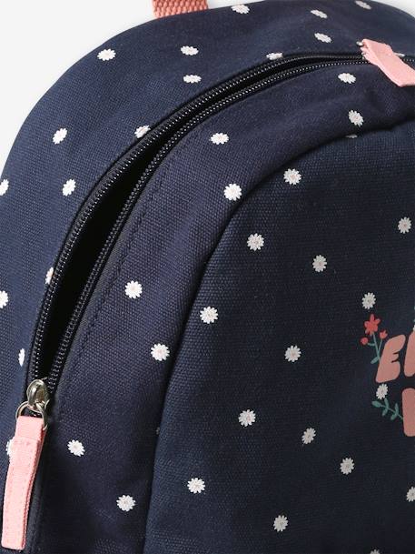 Mochila 'Flower power', para menina azul-noite 