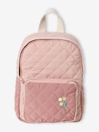 Mochila acolchoada, especial infantário, para menina rosa-pálido 