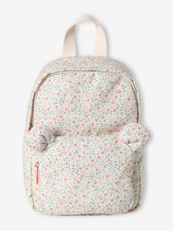 Bebé 0-36 meses-Mochila às flores, especial infantário, realçada por orelhas de urso, para menina