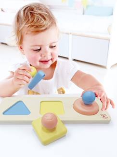 Brinquedos-Puzzle com  formas de encaixar, em arroz, HAPE