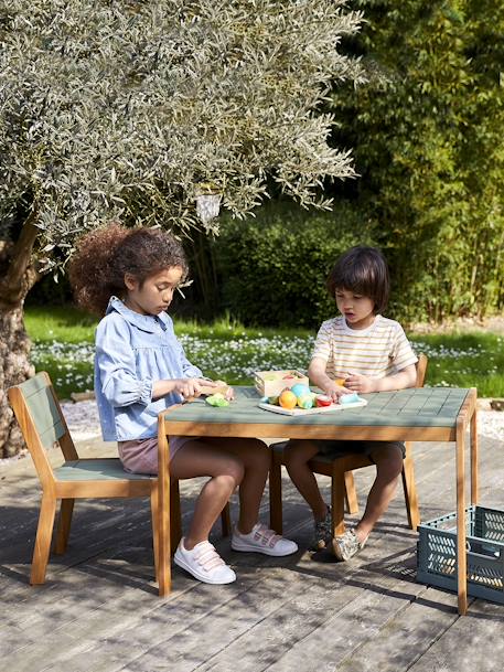 Mesa outdoor Montessori, Summer, especial infantário caqui 