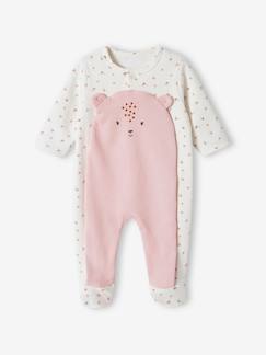 Bebé 0-36 meses-Pijamas, babygrows-Pijama em moletão, molas de pressão à frente, para bebé