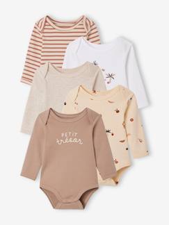 Bebé 0-36 meses-Bodies-Lote de 5 bodies de mangas compridas, cavas americanas, para bebé