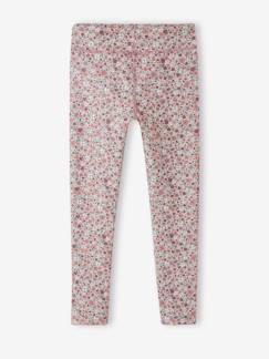 Menina 2-14 anos-Leggings -Leggings de desporto às flores, em matéria técnica, para menina