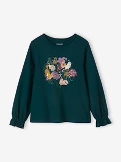 Menina 2-14 anos-T-shirts-T-shirts-Camisola romântica, motivo fantasia, para menina