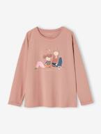 Camisola girly, com detalhes fantasia, para menina bege-rosado+mostarda+rosa-velho 