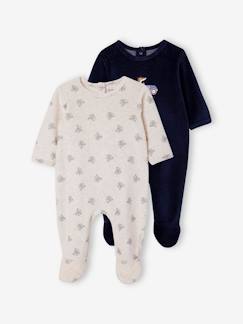 Bebé 0-36 meses-Pijamas, babygrows-Pijama raposas em veludo, para bebé
