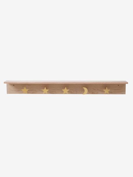 Cabide Montessori com lua e estrelas madeira 