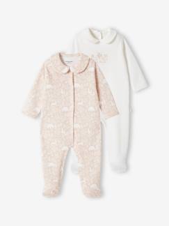 Bebé 0-36 meses-Pijamas, babygrows-Lote de 2 pijamas "animais", em algodão bio, para bebé