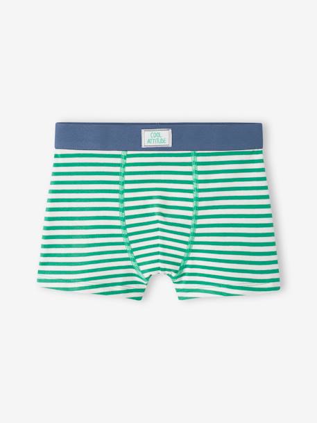 Lote de 5 boxers stretch, skate, para menino verde 