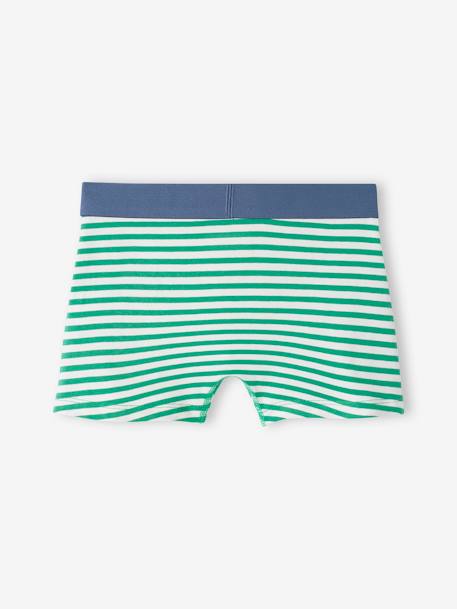 Lote de 5 boxers stretch, skate, para menino verde 