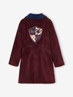 Robe em malha polar, com brasão, para menino bordeaux 