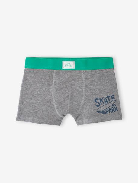 Lote de 5 boxers stretch, skate, para menino verde 