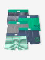 Lote de 5 boxers stretch, skate, para menino verde 