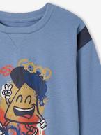 Camisola com mascote de grafites, para menino azul-cambraia 