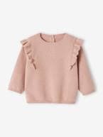 Conjunto em tricot, camisola + leggings, para bebé rosado 