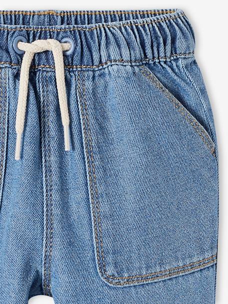 Jeans com cós elástico, para bebé stone 