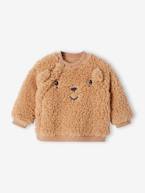 Sweat urso, em sherpa, para bebé cappuccino 