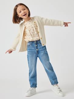 Jeans Mom fit morfológicos, para menina, medida das ancas MÉDIA