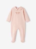 Lote de 2 pijamas 'noites suaves', em interlock, para bebé rosa-pálido 