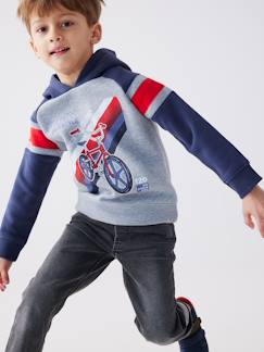 Menino 2-14 anos-Camisolas, casacos de malha, sweats-Sweat com capuz e motivo gráfico, mangas raglan, para menino