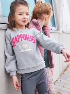 Menina 2-14 anos-Roupa de desporto-Sweat de desporto "Hapiness", em malha tipo borboto e detalhes irisados, para menina