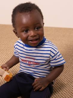 Bebé 0-36 meses-T-shirts-T-shirts-T-shirt de mangas curtas, em algodão bio, da Petit Bateau