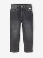 Jeans loose boyfriend, para menina double stone+ganga cinzenta+stone 