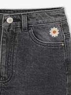 Jeans loose boyfriend, para menina double stone+ganga cinzenta+stone 