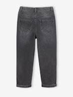 Jeans loose boyfriend, para menina double stone+ganga cinzenta+stone 