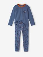 Lote de 2 pijamas dinossauro, para menino azul-índigo 