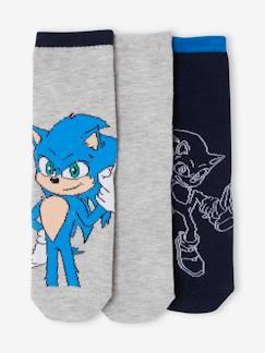 Menino 2-14 anos-Lote de 3 pares de meias Sonic®, para criança