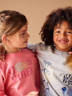 T-shirt com animação 'good vibes', para menina rosa-bombom 