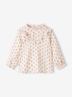 Bebé 0-36 meses-Blusa fluida às flores, para bebé