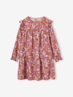 Menina 2-14 anos-Vestidos-Vestido fluido com folhos e flores, para menina