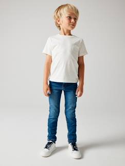 100% Morfológico-Menino 2-14 anos-Jeans slim morfológicos "waterless", medida das ancas ESTREITA, para menino