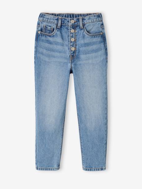 Jeans Mom fit morfológicos, para menina, medida das ancas MÉDIA stone 