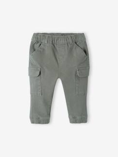 Bebé 0-36 meses-Calças, jeans-Calças à militar, para bebé