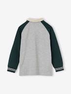 Polo-rugby London, mangas compridas raglan, para menino verde-abeto 