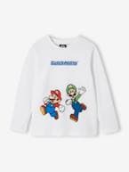 Camisola Mario e Luigi® de mangas compridas, para criança branco 