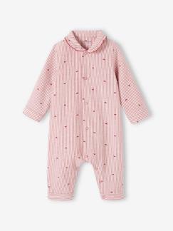 Bebé 0-36 meses-Pijama com abertura à frente, em algodão, para bebé menina