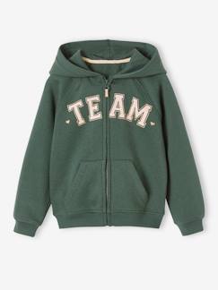 Menina 2-14 anos-Roupa de desporto-Casaco desportivo com fecho e capuz "Team", para menina