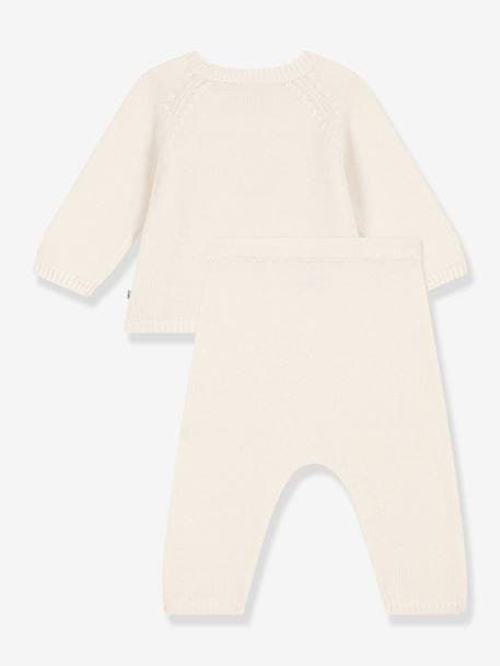 Conjunto de 2 peças, Petit Bateau branco estampado 