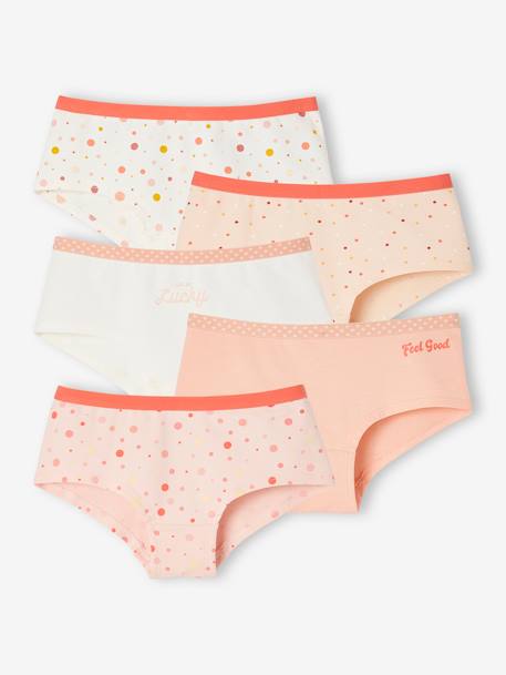 Lote de 5 shorties Pop, para menina alperce 