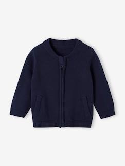 Personalizáveis-Bebé 0-36 meses-Camisolas, casacos de malha, sweats-Casaco com fecho estilo teddy, para bebé