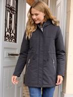 Parka evolutiva 3 em 1, para gravidez e pós-gravidez antracite+AZUL ESCURO LISO 