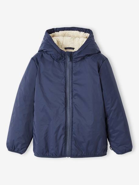 Parka 3 em 1, com blusão amovível, para menino AZUL MEDIO LISO COM MOTIVO+azul-elétrico+CASTANHO ESCURO LISO COM MOTIV+VERDE MEDIO LISO COM MOTIVO 